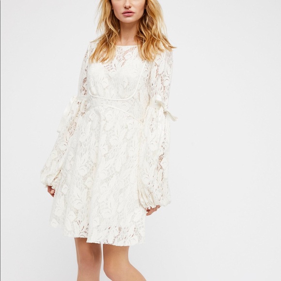 🌙Free People Rubi Lace Mini Dress,NEW - Picture 2 of 8